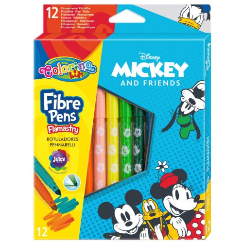 Filctoll készlet 12 db-os, 4 mm, Colorino Disney Mickey and Friends