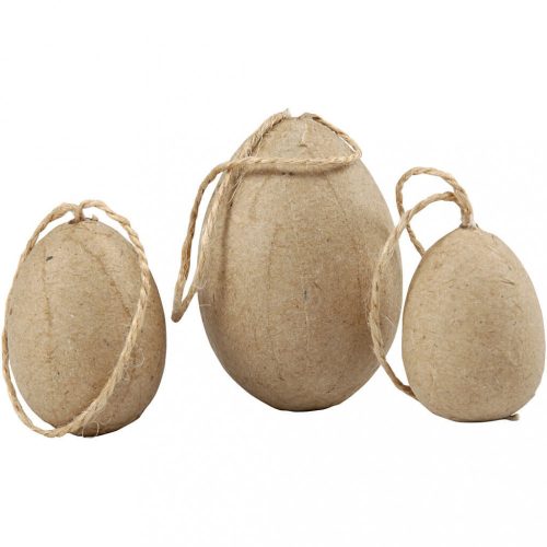 Húsvéti papírmasé tojások, 6 db/csomag, 3-4-5 cm-es