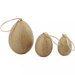 Húsvéti papírmasé tojások, 6 db/csomag, 3-4-5 cm-es