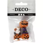 Halloweeni figurák, 3 db/csomag, 1,5-3,5cm magas