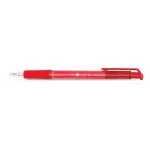 Golyóstoll, Flexoffice EasyGrip, piros, 0,4 mm, nyomógombos