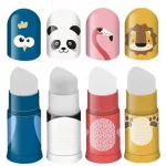 Hegyező, tartályos, 1 lyukú, radírral, Faber-Castell Faces, állatos minták