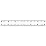 Vonalzó 30cm, műanyag, törhetetlen, Maped Study Unbreakable, átlátszó