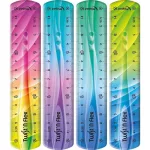 Vonalzó 15cm, műanyag, törhetetlen, Maped Twist and Flex Decor, többféle színben