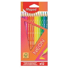   Színes ceruzakészlet 12 db-os, Maped Neon, háromszög test