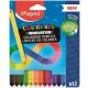 Színes ceruzakészlet 12 db-os, Maped Color Peps INFINITY, háromszög test