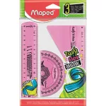 Vonalzókészlet, kicsi, műanyag, törhetetlen, 3 db-os, Maped Twist and Flex