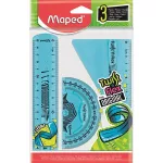Vonalzókészlet, kicsi, műanyag, törhetetlen, 3 db-os, Maped Twist and Flex