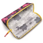 Tolltartó, beledobálós, háromszög alakú, kifordítható, Maped Open XXL Pattern, virág mintás