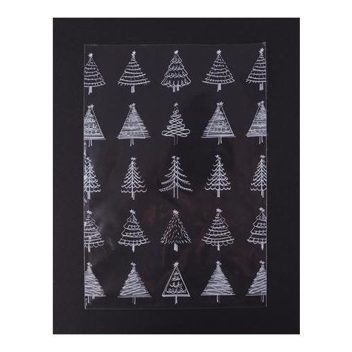 Celofán tasak, 180x450mm, 10 db/csomag, karácsonyi mintás