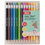 Színes töltőceruza készlet, 12 db-os, 2,6mm, APLI Color Click