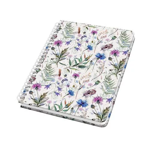 Sigel Bullet Journal napló, pontrácsos spirálfüzet, 16x21,5cm, 60 lap, keményfedeles, Jolie, Misty Meadows