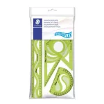 Vonalzókészlet, nagy, műanyag, hajlítható, 4 db-os, Staedtler 569PB, tönnfáée színben