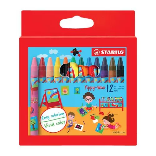 Stabilo Yippy-wax zsírkréta készlet 12 db-os