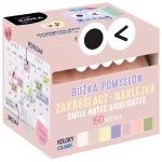Öntapadós jegyzetlapok tekercsen, színes, átlátszó, 70x76 mm, 150 lap, kétféle változat