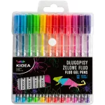 Zseléstoll készlet, 12 db-os, neon, Kidea