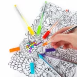 Zseléstoll készlet, 12 db-os, neon, Kidea