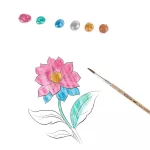 Akrilfesték készlet, 12 db-os, 12x12ml, metál, Kidea