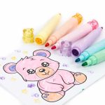 Filctoll készlet, 6 db-os, macis, nyomdásvégű, Kidea