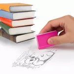 Mini, könyv formájú radírok, 4 db/szett, Kidea