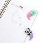 Illatos radír szett, 2 db / csomag, sellő panda és cica (karamell és eper illat), Kidea