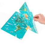 Matricás képalkotó szett, 3 háttérlap + 4 ív matrica, dinoszauruszos, Kidea