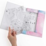 Újrahasználható oktató és színező lapok (4+3 lap) 6 db táblamarkerrel, hercegnős, Kidea