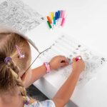 Újrahasználható oktató és színező lapok (4+3 lap) 6 db táblamarkerrel, állatos, Kidea