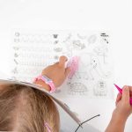 Újrahasználható oktató és színező lapok (4+3 lap) 6 db táblamarkerrel, állatos, Kidea