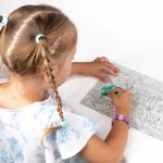 Újrahasználható oktató és színező lapok (4+3 lap) 6 db táblamarkerrel, állatos, Kidea