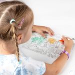 Újrahasználható oktató és színező lapok (4+3 lap) 6 db táblamarkerrel, állatos, Kidea