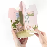 Kreatív 3D játékház figurákkal és matricákkal, Kidea