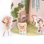 Kreatív 3D játékház figurákkal és matricákkal, Kidea