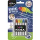 Arcfestő krétakészlet, 6 db-os, Kidea