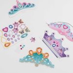 Koronadíszítő készlet (4 papírkorona, 100 matrica), Kidea