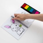 Színező füzet ujjfestéshez (22 színezhető lap, 8 oktató kártya, festékes szivacsok), hercegnős, Kidea