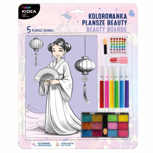 Színezhető, dekorálható hercegnős sablonok, Beauty Boards, Kidea