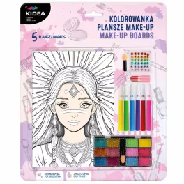   Színezhető, dekorálható női arcok, Make-Up Boards, Kidea