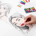 Színezhető, dekorálható női arcok, Make-Up Boards, Kidea