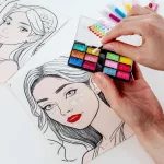 Színezhető, dekorálható női arcok, Make-Up Boards, Kidea