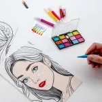 Színezhető, dekorálható női arcok, Make-Up Boards, Kidea