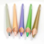 Színes ceruzakészlet, 24 db-os, fémdobozos, pasztell, háromszög test, Kidea