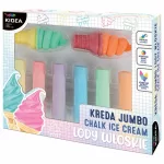 Aszfaltkréta, 8 db-os, jumbo, csavart fagyis, Kidea