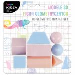 3D geometriai formák tanuláshoz, játékhoz, 8 db-os, pasztell színűek, Kidea