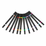 Kétvégű filctoll készlet (ecsetfilc és tűfilc), 12 db-os, Kidea