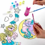 Szélcsengő készítő szett, foszforeszkáló, unikornisos, Kidea