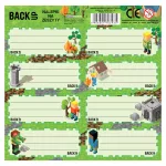 Minecraft mintás füzetcímke 8 db/ív, BackUp, A61, 2023