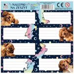 Cleo and Frank füzetcímke 8 db/ív, kutyás, spániel, többféle (NNZCF44)