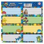 Retro game füzetcímke 8 db/ív, kétféle (DF42)
