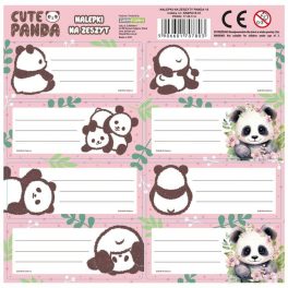 Pandás füzetcímke 8 db/ív, többféle (NNZPA10)